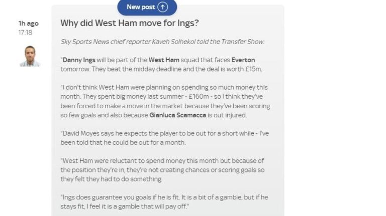 West Ham United Kaveh Solhekol Shares Injury News On Scamacca