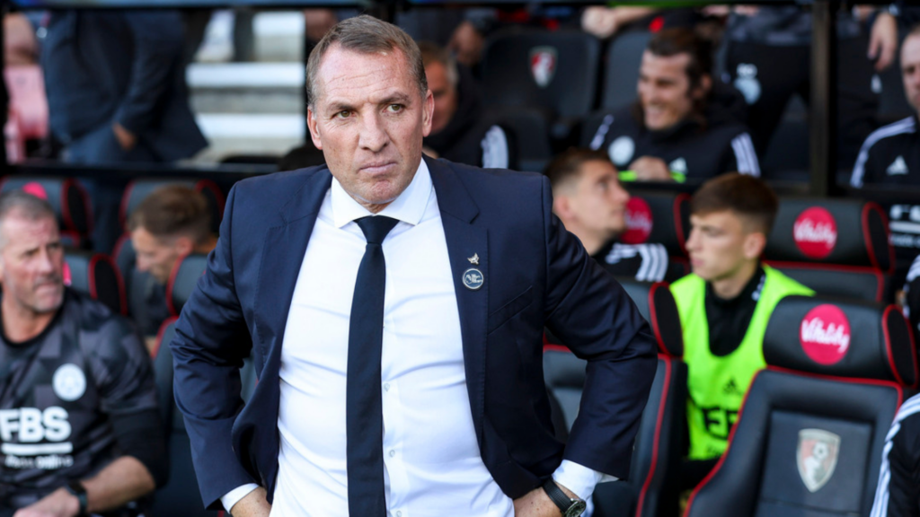 Celtic manager Brendan Rodgers during his time at Leicester City