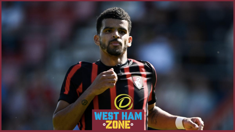 Bournemouth striker Dominic Solanke West Ham United