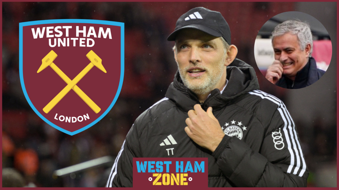 Thomas Tuchel, Jose Mourinho and West Ham badge