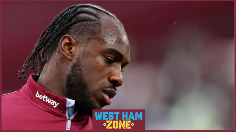 Michail Antonio in a West Ham training kit.