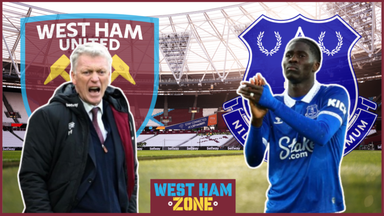 David Moyes and Amadou Onana at West Ham and Everton