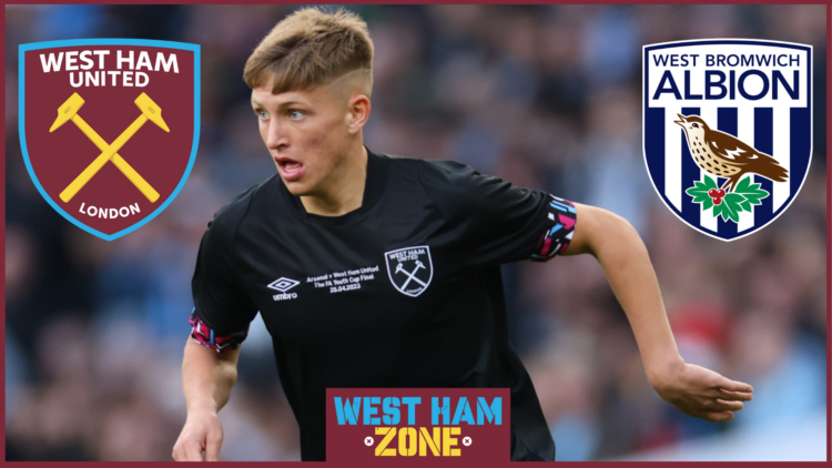 Callum Marshall with West Ham and West Brom badges