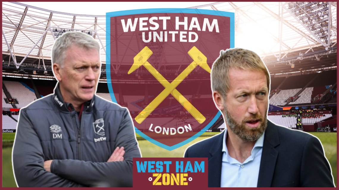 David Moyes and Graham Potter at West Ham