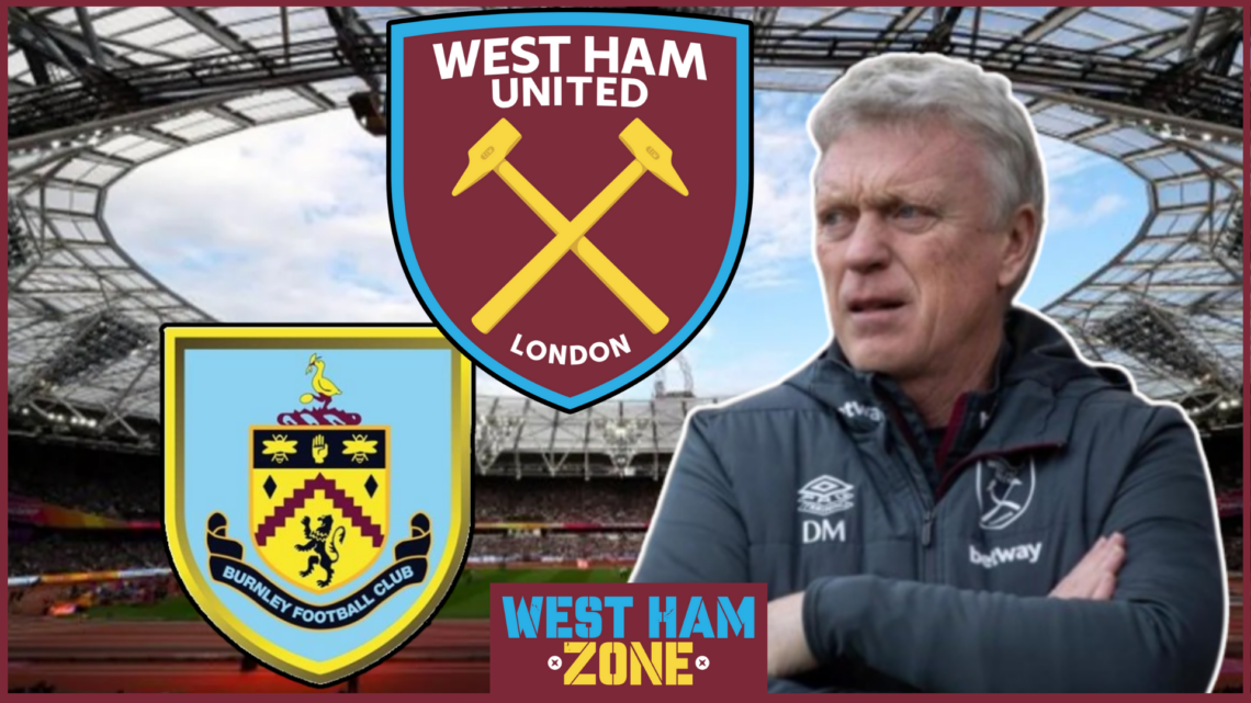David Moyes London Stadium West Ham and Burnley logos