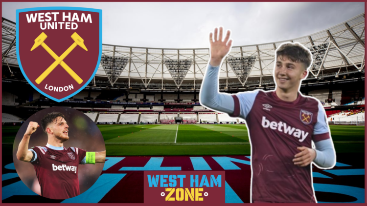George Earthly and Declan Rice at West Ham