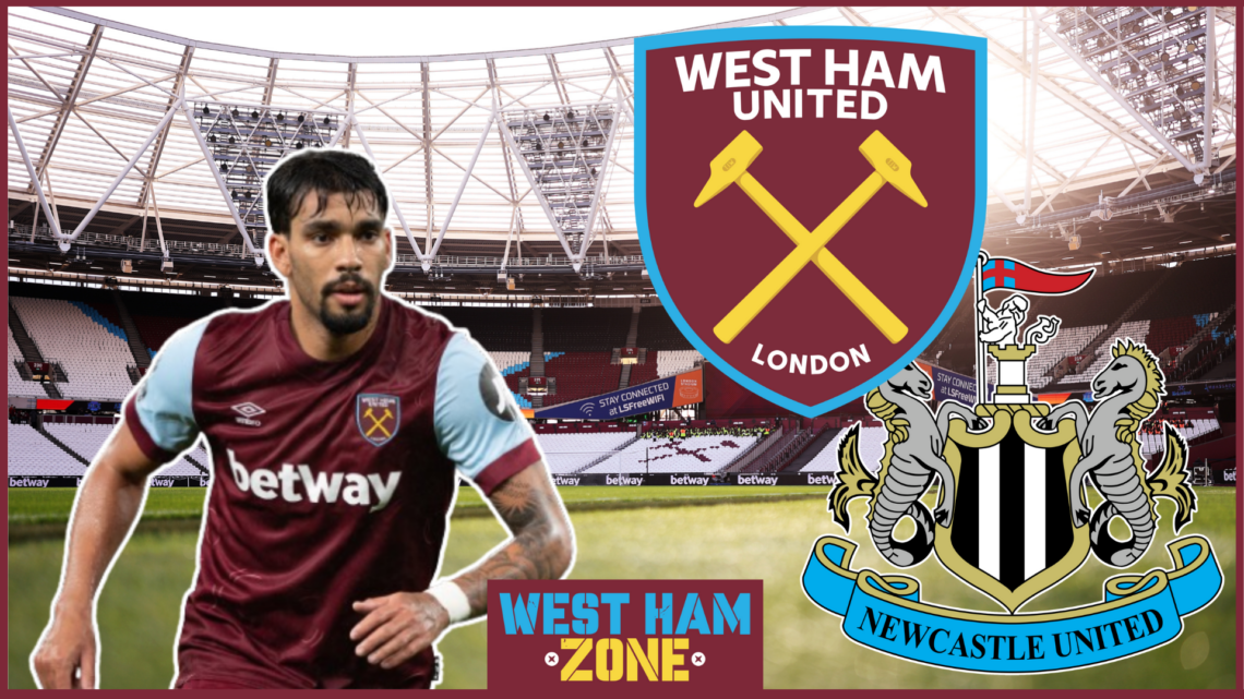 Lucas Paqueta in West Ham v Newcastle United