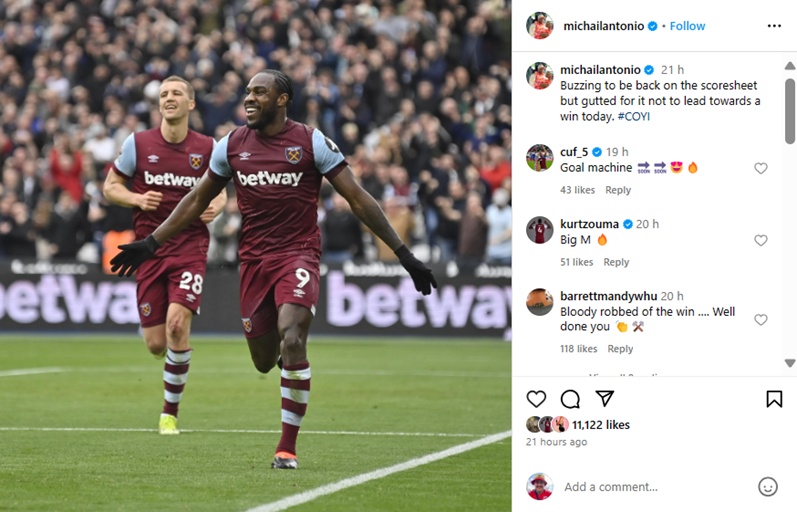 Vladimir Coufal and Michail Antonio at West Ham