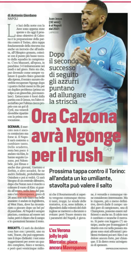 West Ham Napoli Konstantinos Mavropanos