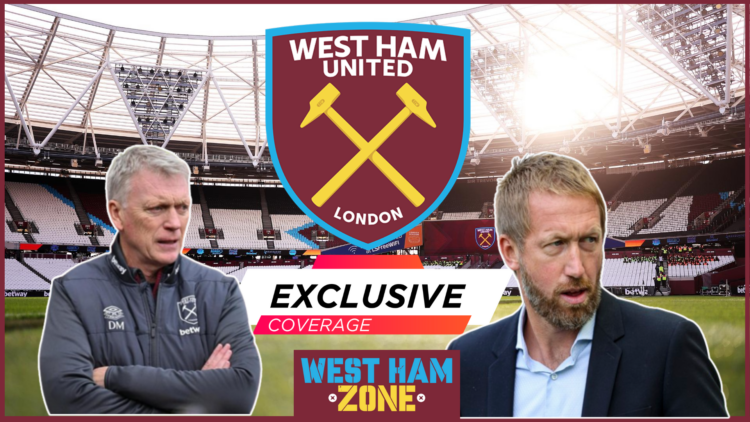 West Ham badge, David Moyes and Graham Potter
