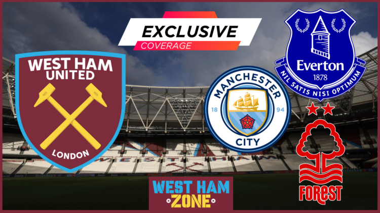 West Ham Manchester City Everton Nottingham Forest