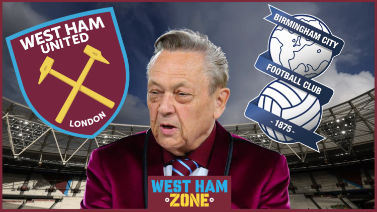 David Sullivan, West Ham, Birmingham crest