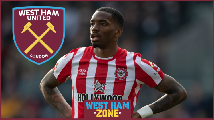 Ivan Toney, West Ham United crest
