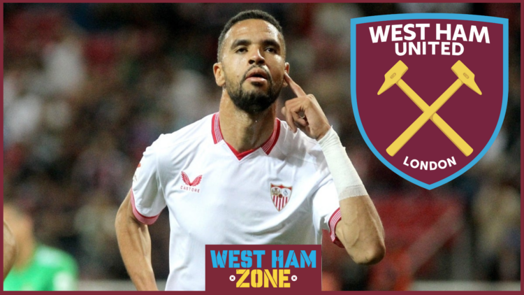 Youssef En-Nesyri, West Ham United crest