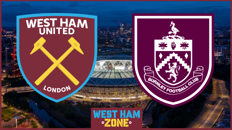 West Ham badge, Burnley badge, London Stadium