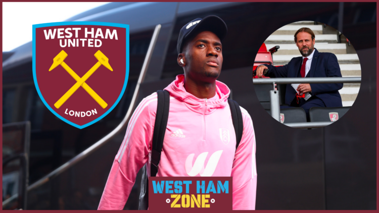 Tosin Adarabioyo and Tim Steidten with West Ham badge