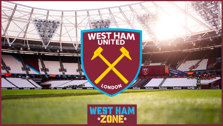 West Ham badge at the London Stadium
