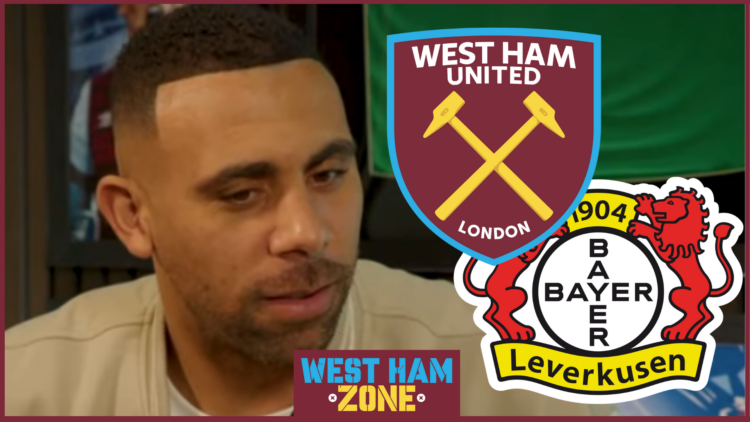 West Ham United and Bayer Leverkusen badges