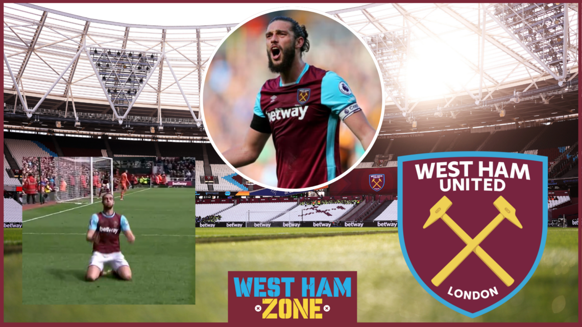 Andy Carroll in West Ham v Arsenal