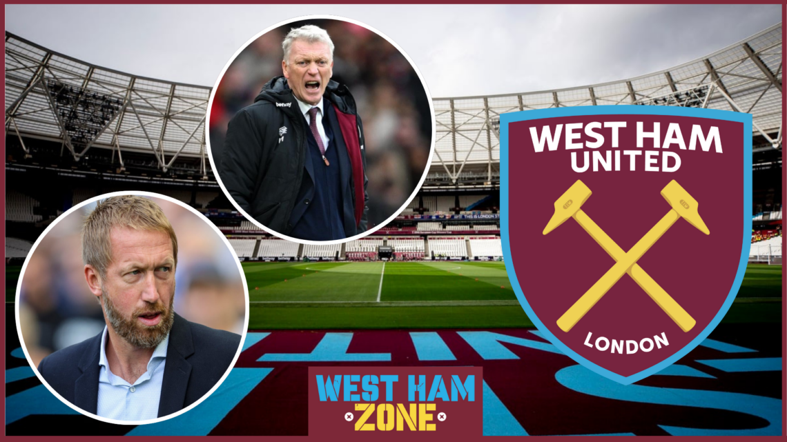 David Moyes and Graham Potter at West Ham