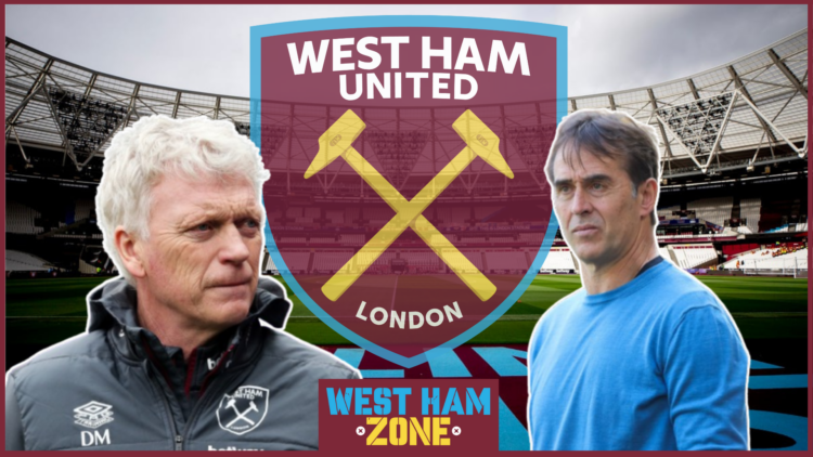 David Moyes and Julen Lopetegui at West Ham