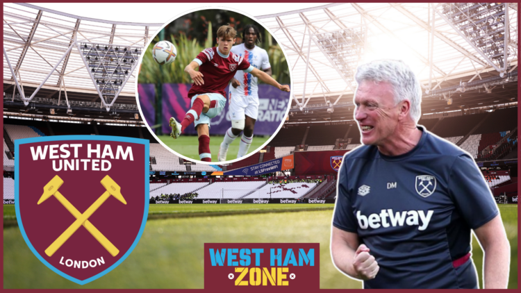 David Moyes and Lewis Orford at West Ham