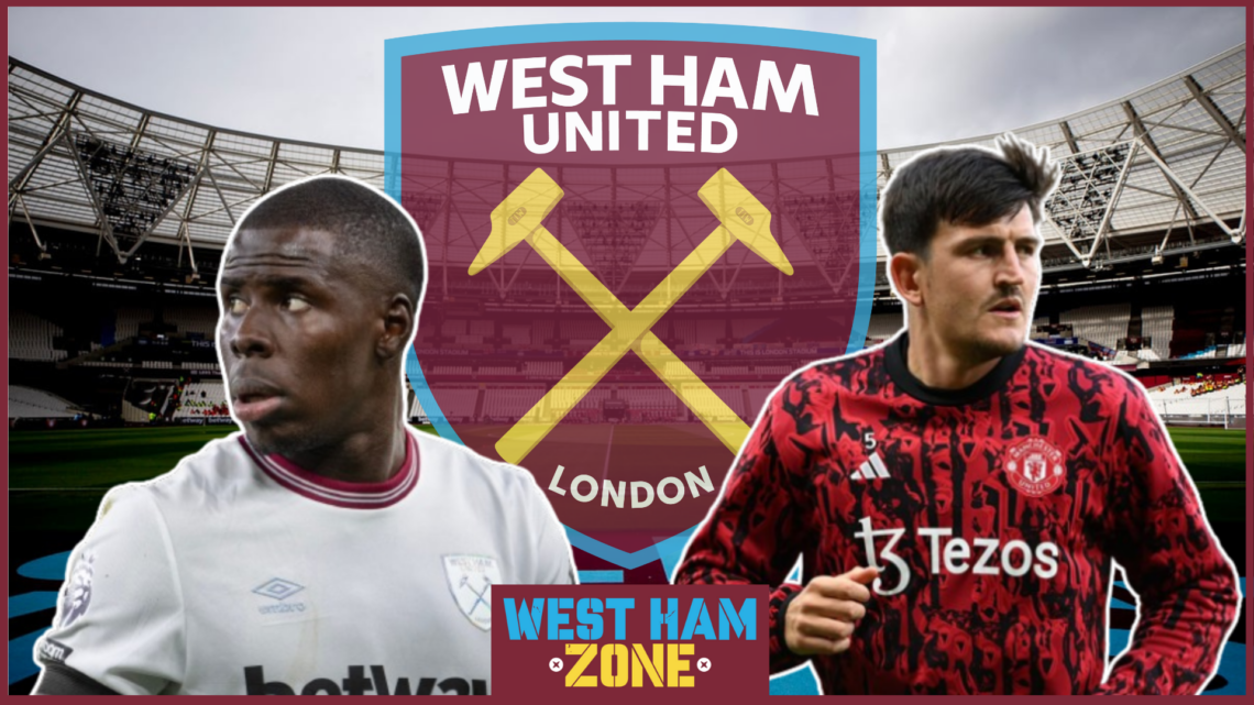 Kurt Zouma and Harry Maguire at West Ham