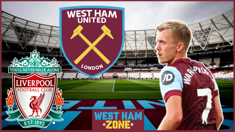 James Ward-Prowse at West Ham v Liverpool
