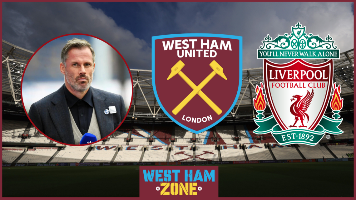 Jamie Carragher reacts to Liverpool v West Ham