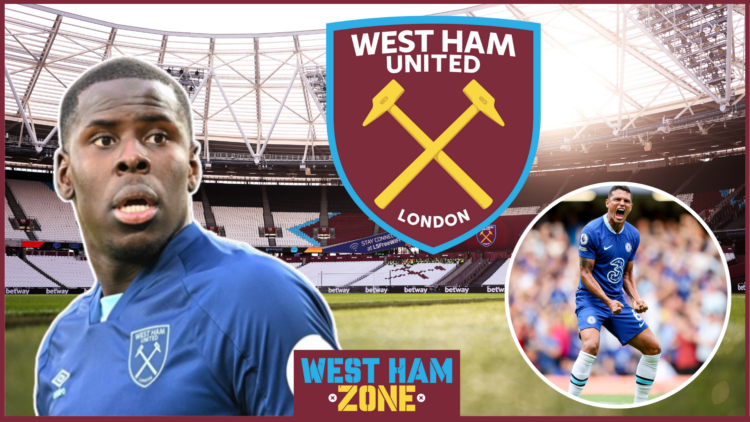 Kurt Zouma and Thiago Silva at West Ham