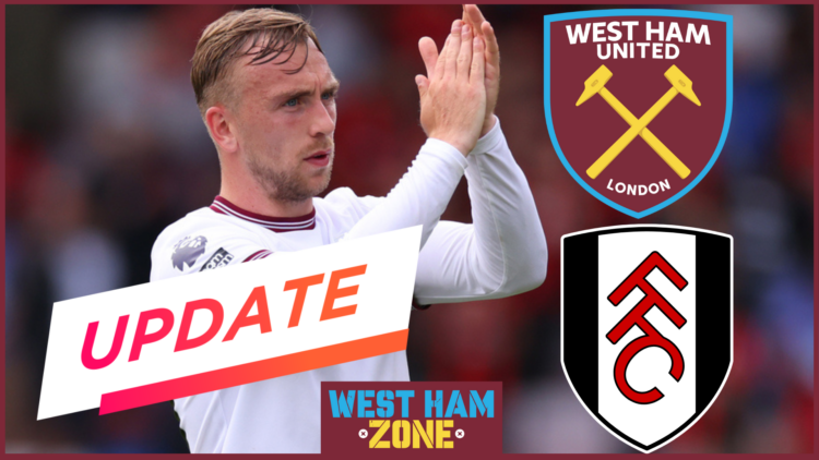 Jarrod Bowen, West Ham badge, Fulham badge