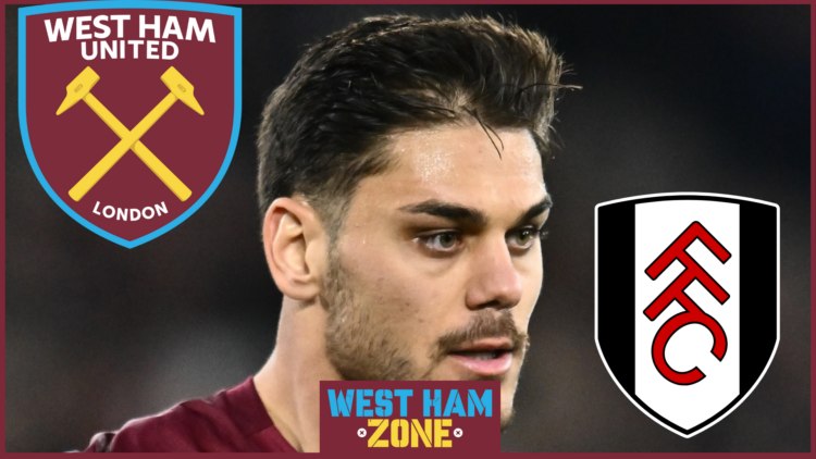 Konstantinos Mavropanos, West Ham badge, Fulham badge