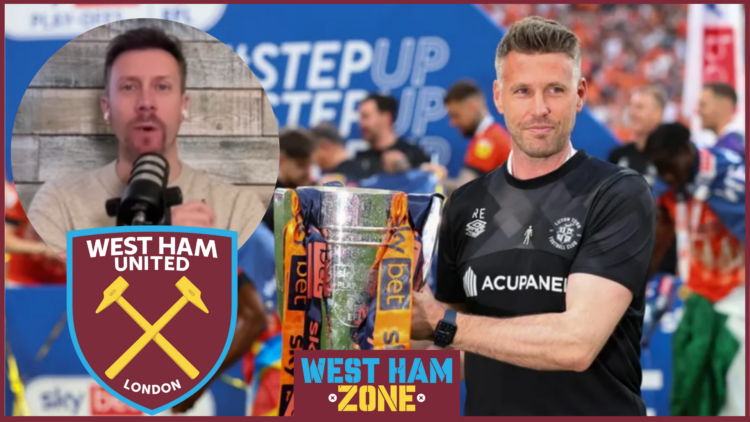Sam Matterface, Rob Edwards, West Ham badge