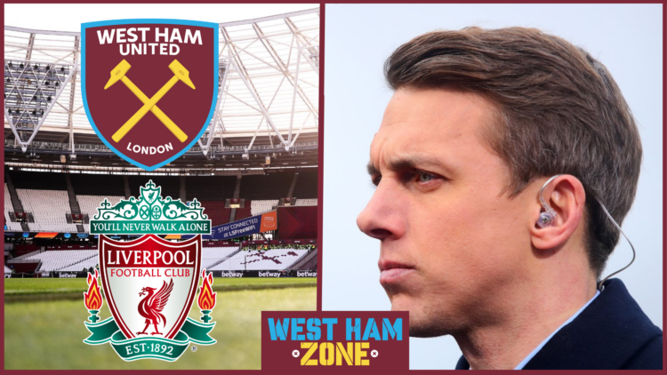 Stephen Warnock, West Ham United badge, Liverpool badge, London Stadium