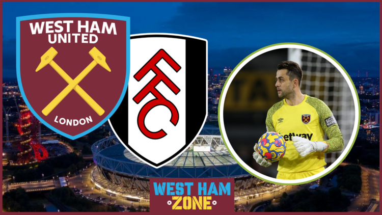 West Ham badge, Fulham badge, London Stadium, Lukasz Fabianski