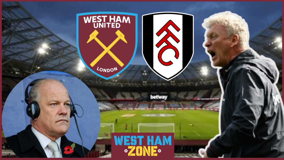 West Ham badge, Fulham badge, David Moyes, Andy Gray