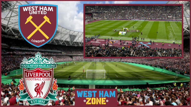 West Ham badge, Liverpool badge, London Stadium