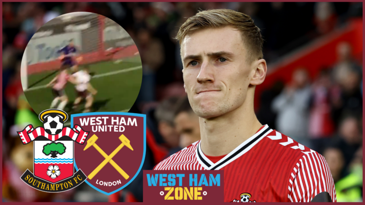West Ham United loanee Flynn Downes scores controversial Southampton goal