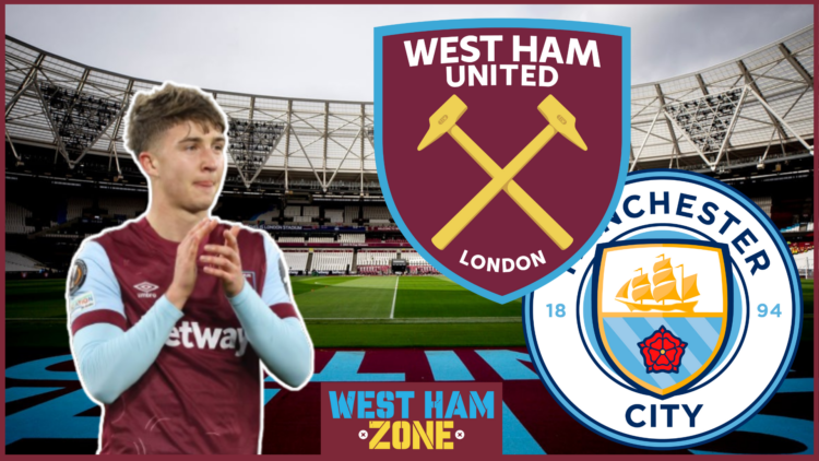 George Earthy, West Ham badge, Manchester City badge