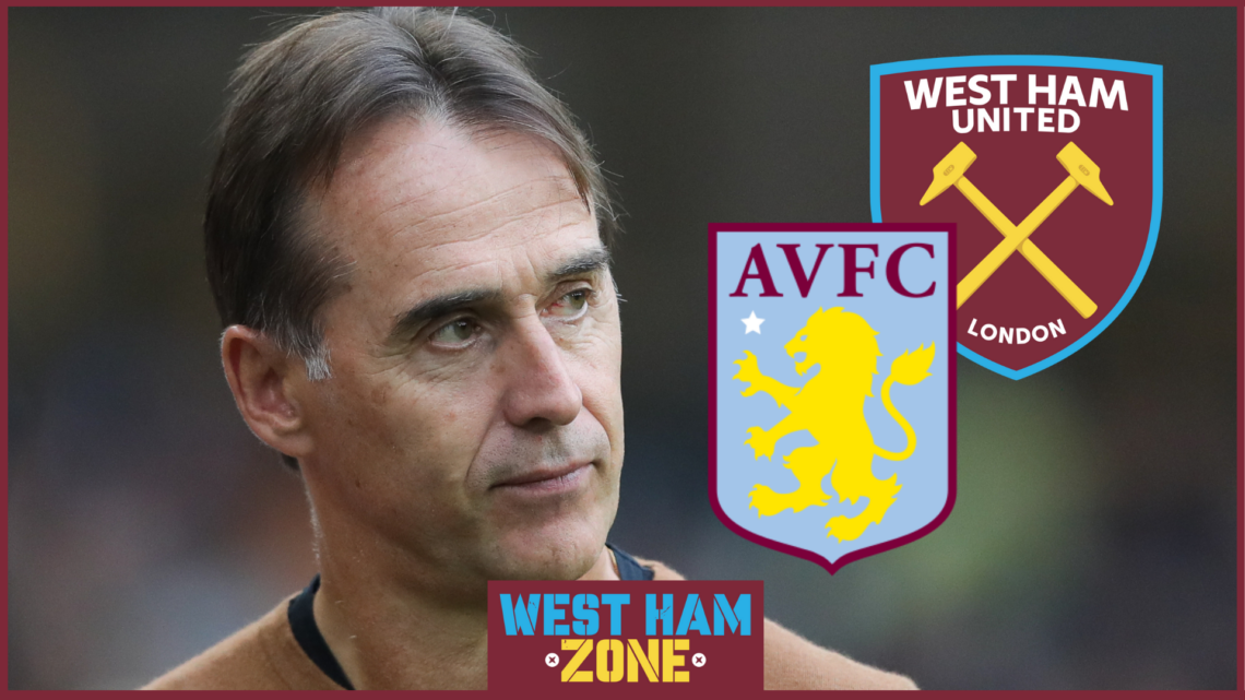 Julen Lopetegui West Ham United Aston Villa