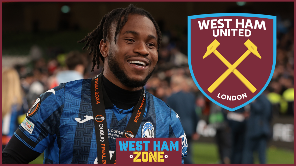 West Ham badge and Atalanta star Ademola Lookman