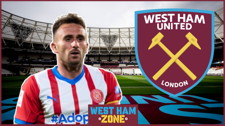 Aleix Garcia, West Ham badge, Bayer Leverkusen badge
