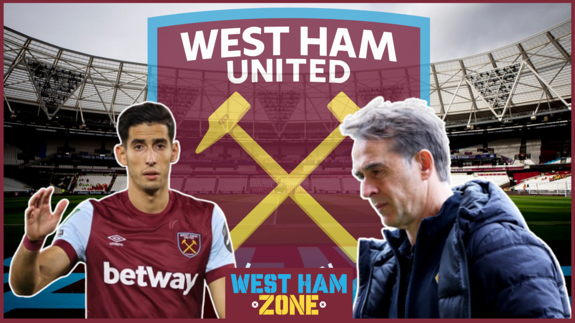 Julen Lopetegui, Nayef Aguerd, West Ham badge