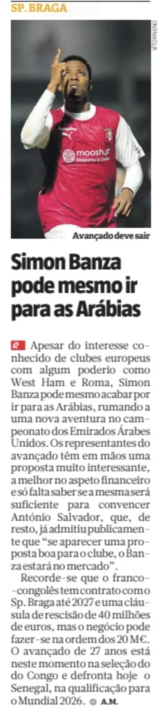 Simon Banza, West Ham, Record article