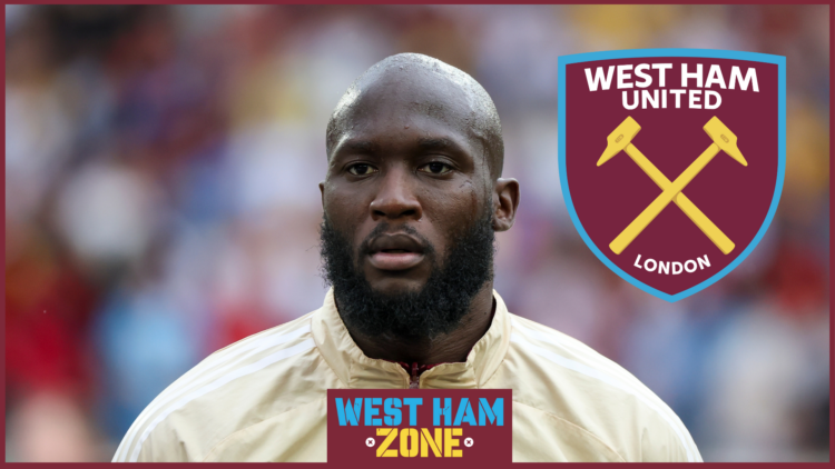 Romelu Lukaku, West Ham United crest