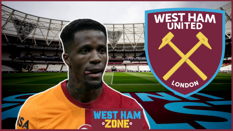 Wilfried Zaha, West Ham badge