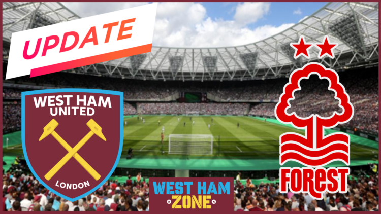 West Ham United badge, Nottingham Forest badge, London Stadium