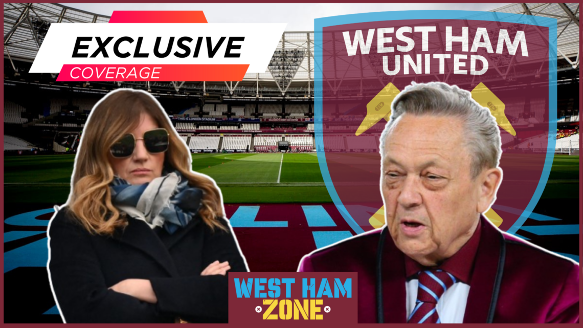 Karren Brady, David Sullivan, West Ham badge