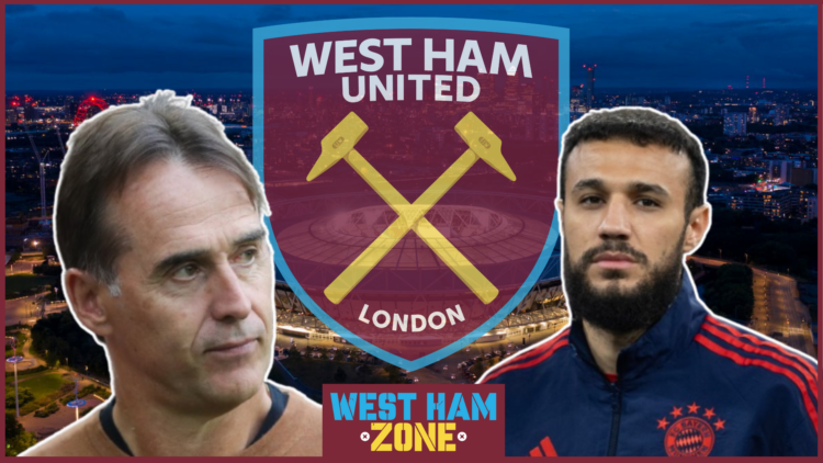Noussair Mazraoui, Julen Lopetegui, West Ham badge