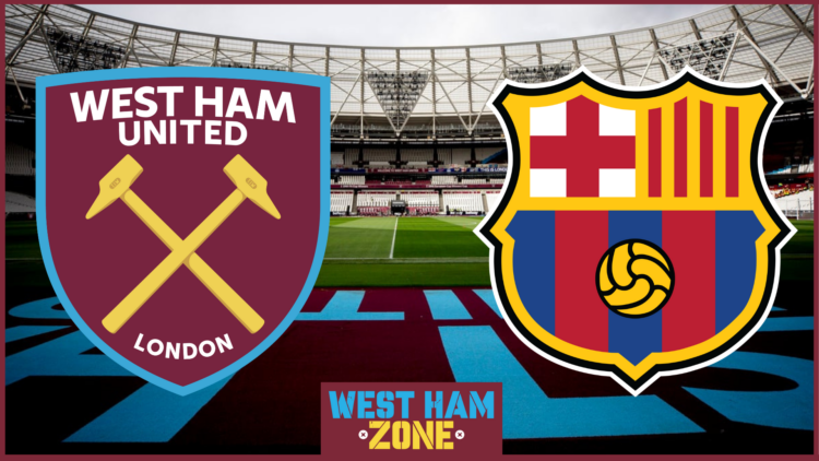 West Ham badge, Barcelona badge